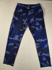 Polo Ralph Lauren Pajama Pants Mens L Blue Camo Straight Leg Sleepwear Pants