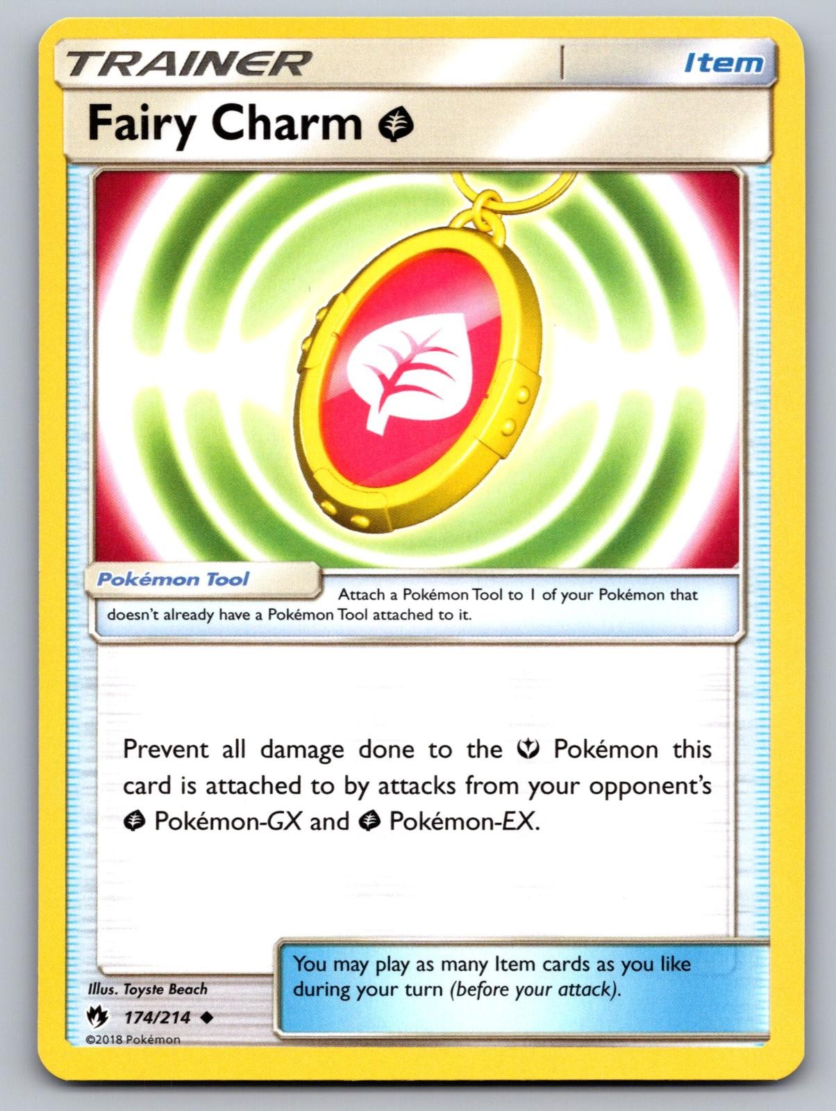 Fairy Charm Grass 174/214 Lost Thunder Pokemon Lightly Played