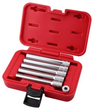6PCS 3/8-Inch Drive Deep Metric Socket Set 6PT 8-10-11-12-14MM W 1/4-Inch Adapte