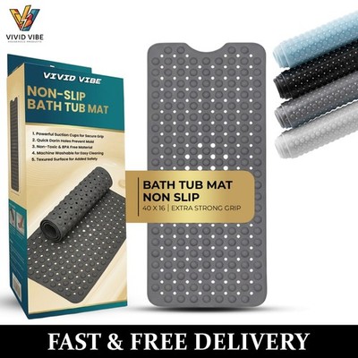 40''X16'' Non Slip Bathtub Mats Suction cups inside shower mat Anti Mold