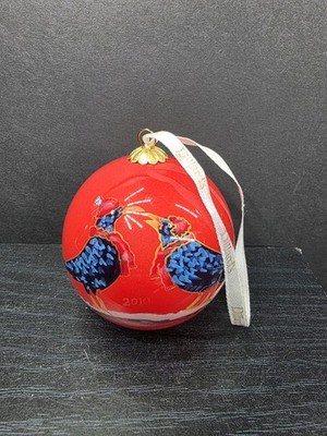 Dillard s 12 Days Of Christmas Day 4 Four Calling Birds 2010 Glass Ornament
