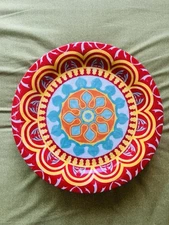 Melamine Plates 9” Heavy Duty Summer Table Outdoor Dining  Set Of 8 Multicolor