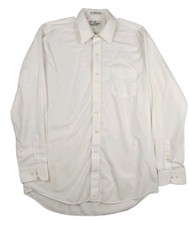 Vtg 70s 80s Sears Roebuck Co White Dress Shirt Mens 16.5 32 34