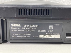 SEGA Saturn Black Model MK-80200A-50 Game Console European PAL Gray Key RARE