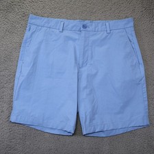 Vineyard Vines On-The-Go OTG Shorts Mens 33 Light Blue Performance Stretch Golf