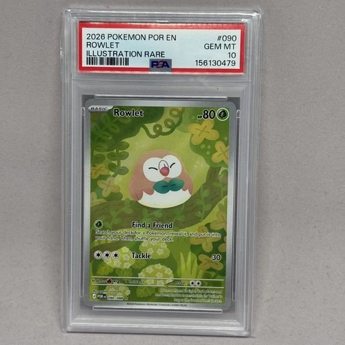 Pokemon - Perfect Order - Rowlet Illustration Rare 090/088 PSA 10 GEM MINT 2026