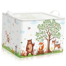 TREWAVE Baby Storage Basket Woodland Animals Gift Basket with Handles