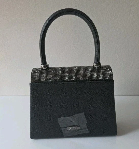 Cartera Bandolera Aldo Noche Plateada Lentejuelas Asa Superior Cóctel Nueva con Etiquetas Foto 2 de 4