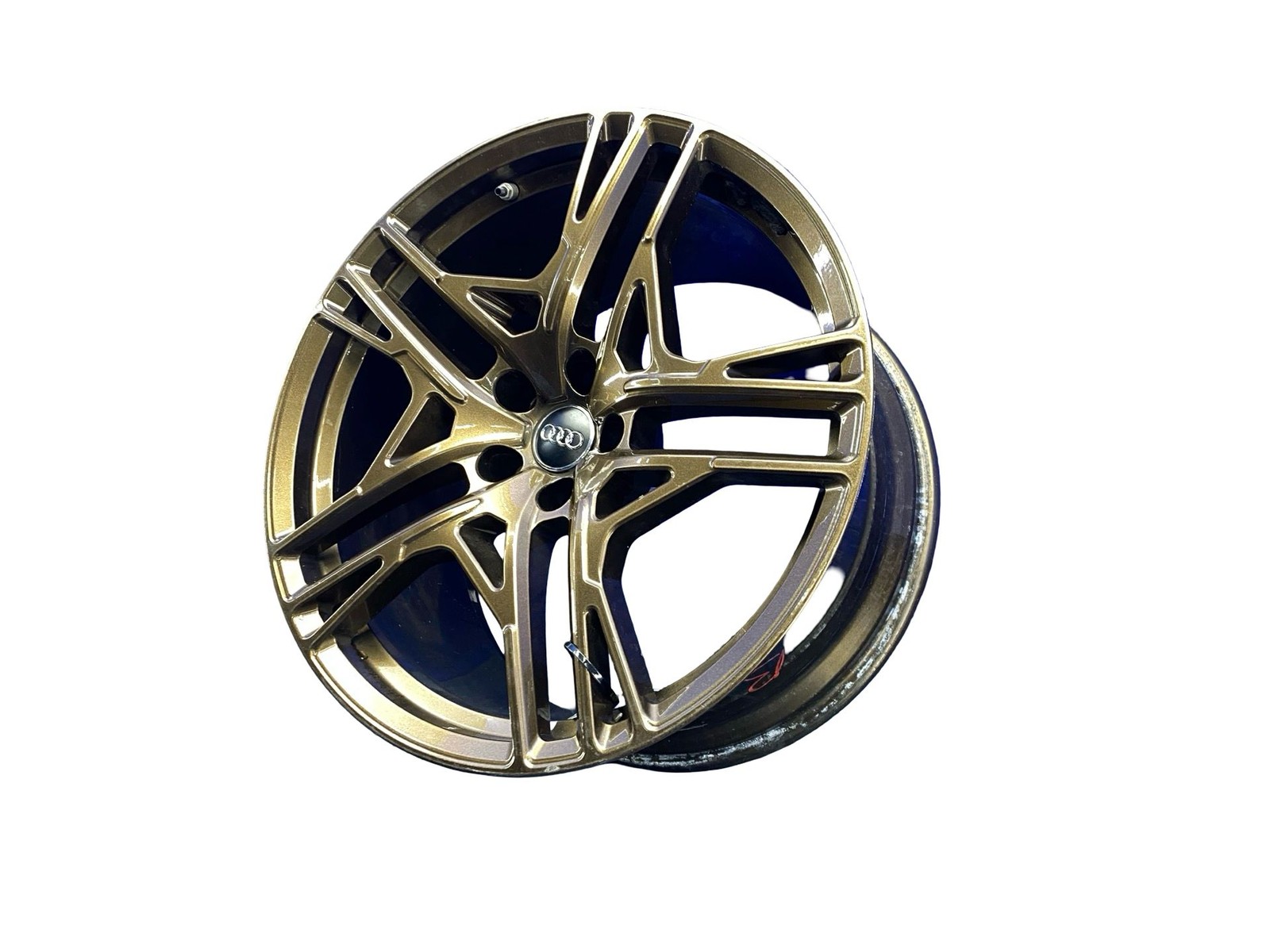 2020 AUDI R8 20X11 5 Split Spoke Wheel Rim Bronze *SMALL BEND*