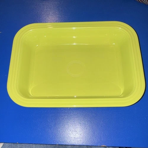 Fiesta Lemongrass 14.5x10.5 Rectangular Baking Dish Green Casserole New