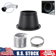 Carbon Fiber Pattern Air Intake Kit High Flow Turbo Inlet Pipe Engine Performanc