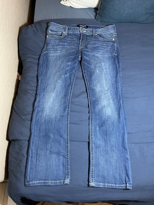 Express Barely Boot Stretch Low Rise Blue Jeans Size 10S/10C