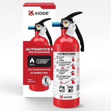 Vehicle Fire Extinguisher Single-Use Dry Chemical 5BC Rating with Strap Bracket