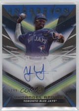 2023 Bowman Inception Auto Blue Foil 76/99 Yhoangel Aponte #BPA-YA Auto 0s55