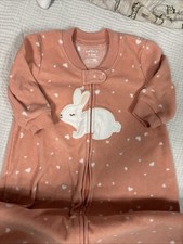 NWT Carter  s Baby Bunny Sleep Sack Pink Girls Size 3-6 Months