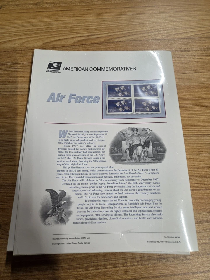 USPS American Commemorative Collection souvenir 1997 stamps Sealed 11 Panels - Image 4 of 4