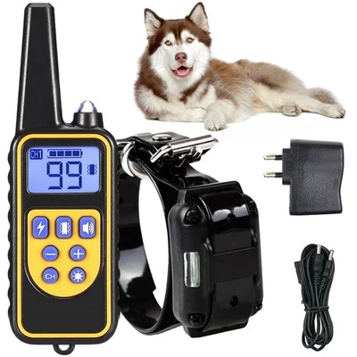 800M Hund Ausbildung Stromschlag Erziehungshalsband Hunde Vibration Ton e-Shock - Bild 1 von 4