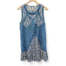 Available by Angela Fashion Womens NWT Cottage Floral Boho Lace Shift Dress Sz L