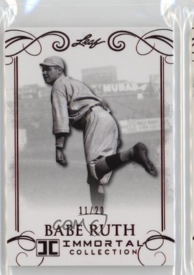 2017 Leaf Immortal Collection Red Spectrum 11/20 Babe Ruth #37 HOF 0s4
