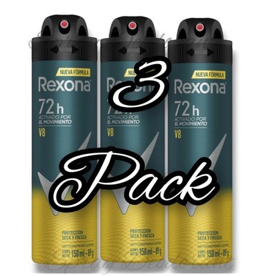 Trio pack - Rexona Men Advanced Protection V8 72 Hour Deodorant Spray 150ml
