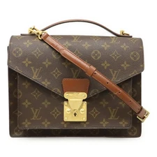 Louis Vuitton Monogram Monceau 28 Handbag Men Brown One Size 573556