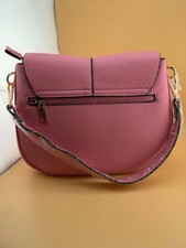 Borsa a tracolla rosa ecopelle tracolla regolabile tasca cerniera