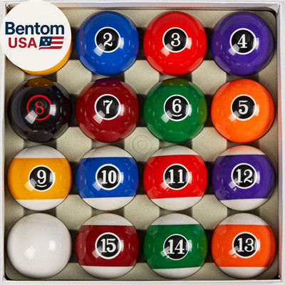 Deluxe 2-1/4'' Billiard Pool Balls Marble-Swirl Style Billiards Ball Complete 16