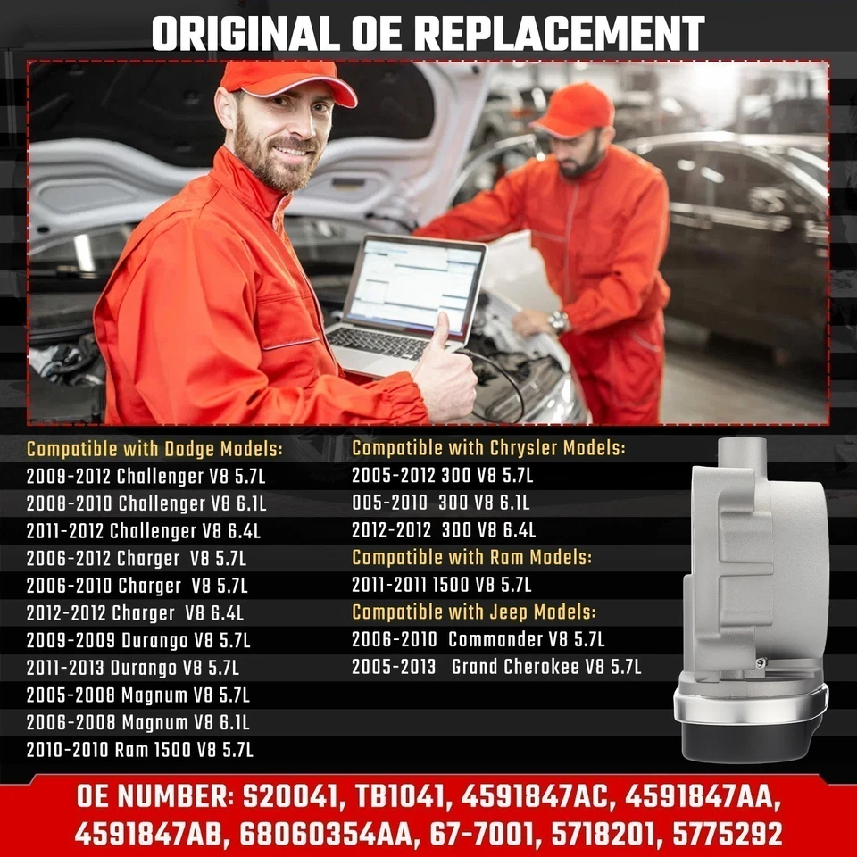 Corpo do acelerador para Dodge Charger Chrysler 300 5.7L 2006 2007 2008 2009 S - Imagem 3 de 4