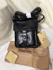 NWT   Patricia Nash Vintage Distressed Leather Crossbody Lari Black