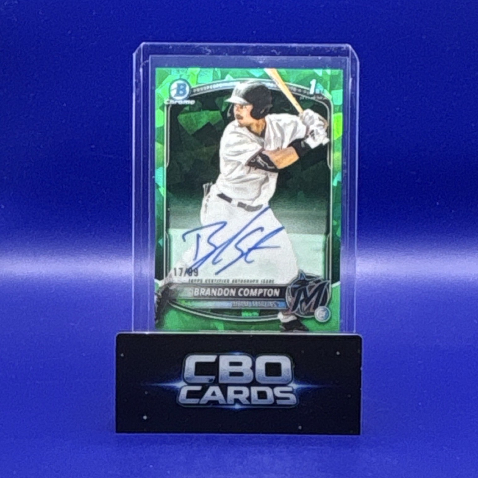2025 Bowman Draft Sapphire Brandon Compton Auto 1st Green /99 RC Rookie #CPA-BCO