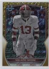2022 Bowman U Chrome Gold Shimmer Refractor 11/50 Malachi Moore #74 nd3
