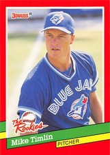 Mike Timlin 1991 Donruss The Rookies 27  Toronto Blue Jays Rookie Baseball Card