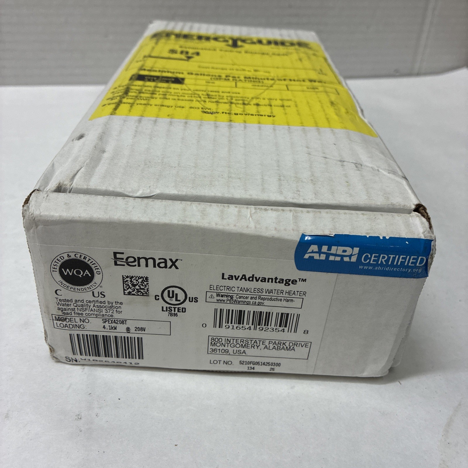 Eemax LavAdvantage SPEX4208T Electric Tankless Water Heater - New