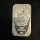 United States Silver Corp 1973 Merry Christmas Bar 1 oz .999 Fine Silver