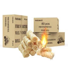 80 PCS Fire Starter, Fire Starters for Campfires, Chimney, Fire Pit, BBQ, Woo...