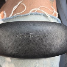 Salvatore Ferragamo SF201S Aviator Sunglasses Black/Gray Metal 145mm