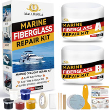 Marine Fiberglass Repair Kit for Boats, Gel Coat Repair Kit for Boat Color Match