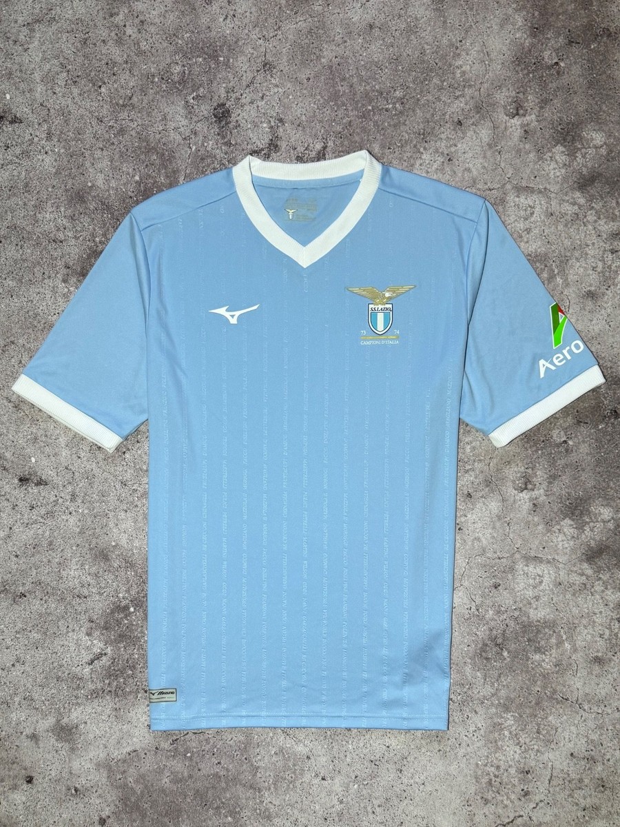MIZUNO SS LAZIO HOME FOOTBALL SHIRT SOCCER JERSEY 2025/2026 LICENSED PRODUCT