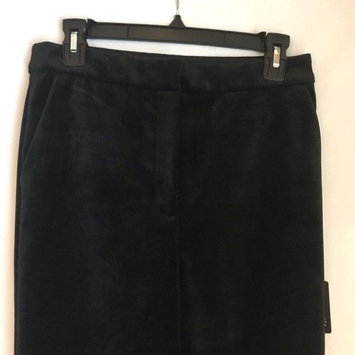 Express Editor Pants Women's 8L Black Velvet Straight Leg Super High Rise NWT - Picture 6 of 12