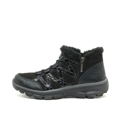 Skechers Damen Relaxed Fit Stiefel Schwarz Foam Stiefelette EU 38.5