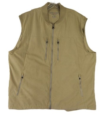 SCOTTeVEST The 101 Vest Jacket Men XXL BEIGE Full Zip Travel Utility Hiking Camp