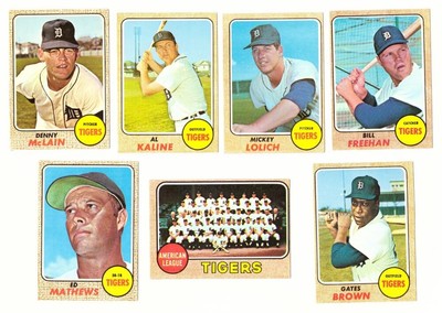 1968 TOPPS - DETROIT TIGERS Team Set VG+-EX Condtion Plus 2 Leader cards