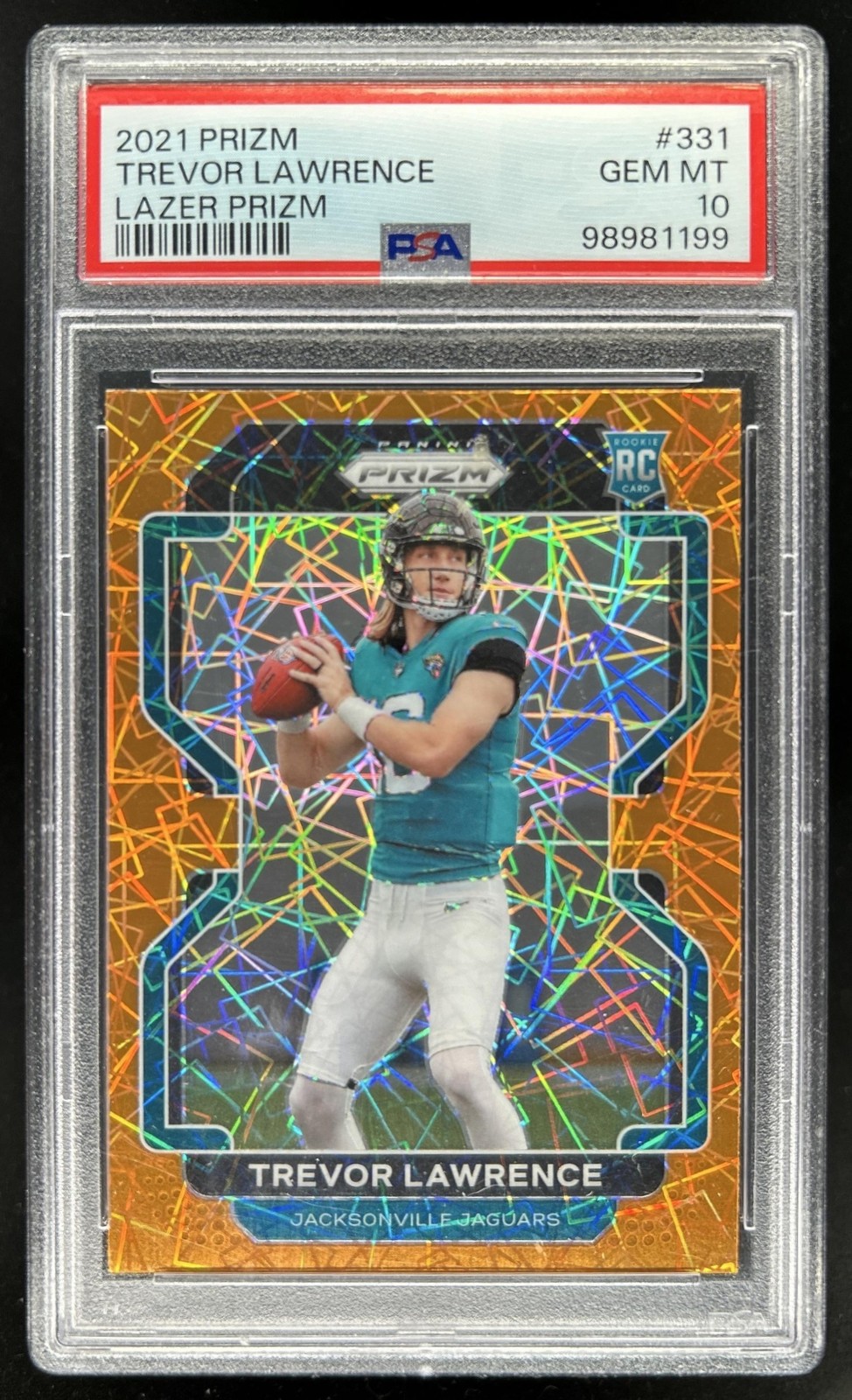Trevor Lawrence Panini Prizm #331 Lazer