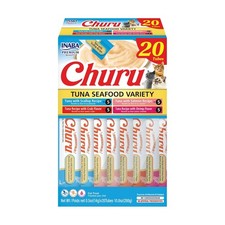 Inaba Churu Tuna Seafood Lickable Squeezable Cat Treats 1 Count Pack of 20