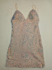 Fashion Nova Junior sequined bobycon dress open back size L