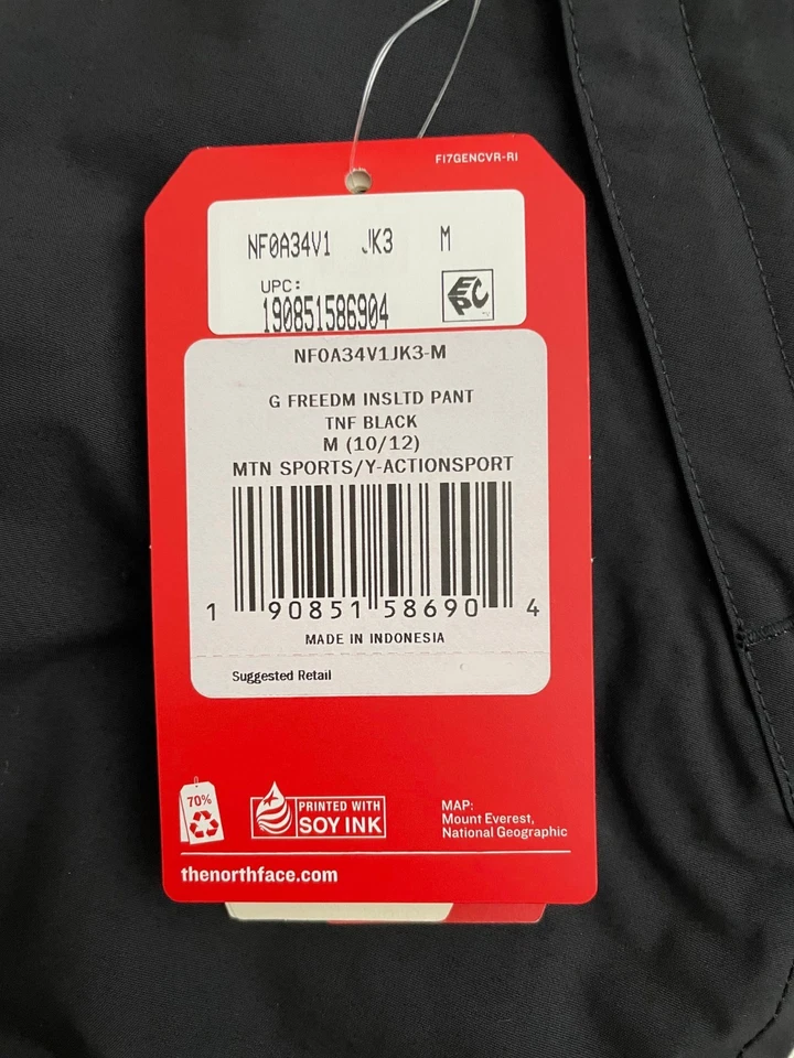 Pantalón de nieve aislado North Face Girl Freedom DryVent HeatSeeker - negro - XL (18) Foto 4 de 4