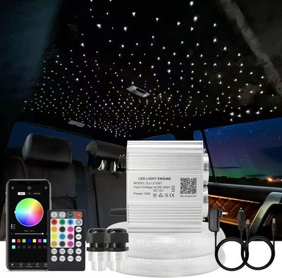 AKEPO 16W Fiber Optic Light Kit RGBW Twinkle 600 Strands