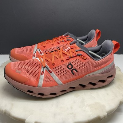 On Cloudsurfer Trail Mens Size 12.5 Running Sneakers Flame Dustrose 3ME10112150