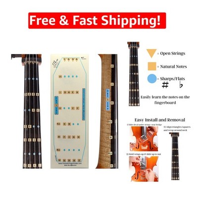 Self-Adhesive Cello Fingerboard Stickers - A Fun Guide for Beginners, 4/4 Size