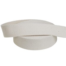 Thick Cotton Webbing 1.25" Wide, 6 Yards Natural White for Crafting  DIY